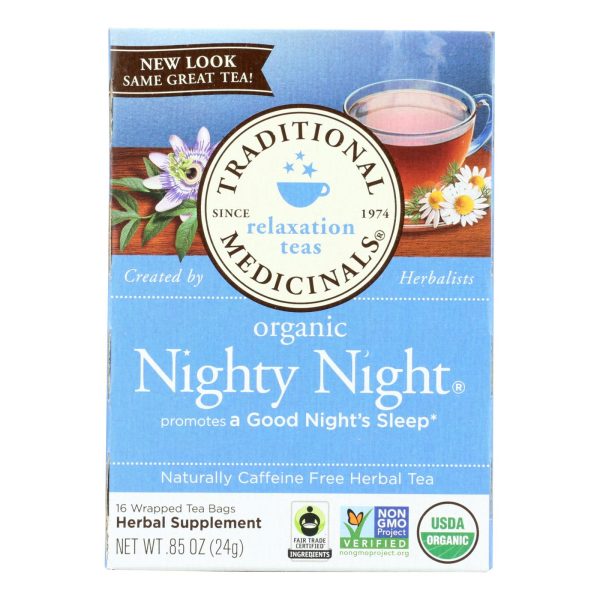 Traditional Medicinals Organic Nighty Night Herbal Tea - 16 Tea Bags - Case Of 6 Online now