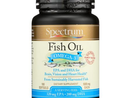 Spectrum Essentials Omega-3 Fish Oil Dietary Supplement  - 1 Each - 100 Cap on Sale