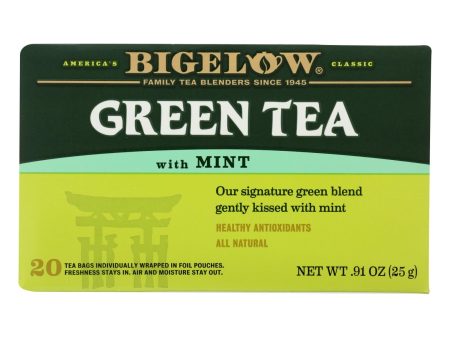 Bigelow Tea Green Tea - With Mint - Case Of 6 - 20 Bag on Sale