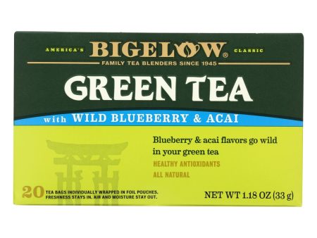 Bigelow Tea Green Tea With Blueberry - Case Of 6 - 20 Bag on Sale