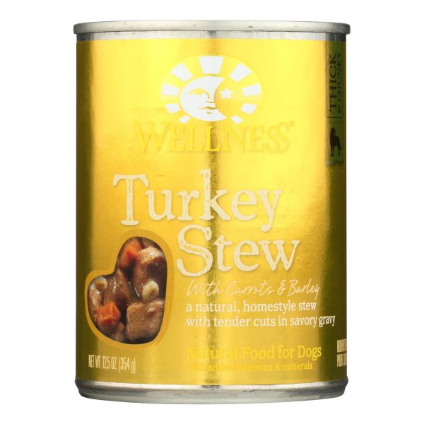 Wellness Pet Products Dog Food - Turkey With Barley And Carrots - Case Of 12 - 12.5 Oz. Cheap