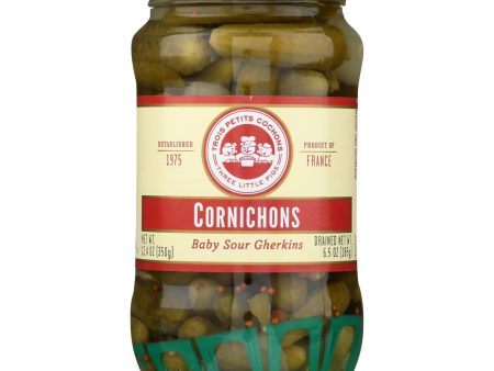 Trois Petits Cochons - Cornichons - Case Of 12-12.4 Ounces For Sale