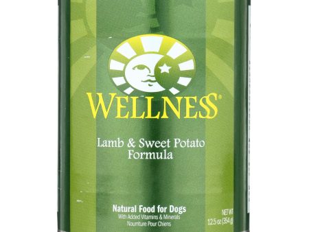 Wellness Pet Products Dog Food - Lamb And Sweet Potato Recipe - Case Of 12 - 12.5 Oz. Fashion