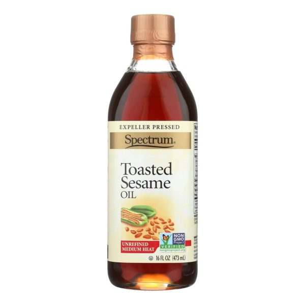 Spectrum Naturals Unrefined Toasted Sesame Oil - Case Of 12 - 16 Fl Oz. Sale