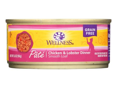 Wellness Pet Products Cat Food - Chicken And Lobster - Case Of 24 - 5.5 Oz. Sale