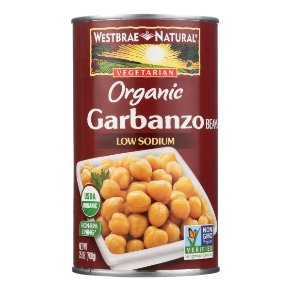 Westbrae Foods Organic Garbanzo Beans - Case Of 12 - 25 Oz. Supply