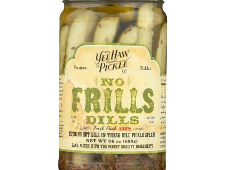 Yee-haw Pickle Dills Pickle - No Frills - Case Of 6 - 24 Oz. Online