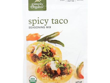 Simply Organic Spicy Taco Seasoning Mix - Case Of 12 - 1.13 Oz. Fashion