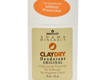 Zion Health Adama Minerals Clay Dry Deodorant Original - 2.5 Oz Sale