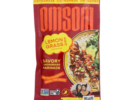 Omsom - Marinated Savory Lemongrass Barbecue - Case Of 8-2.4 Fluid Ounces Online Sale