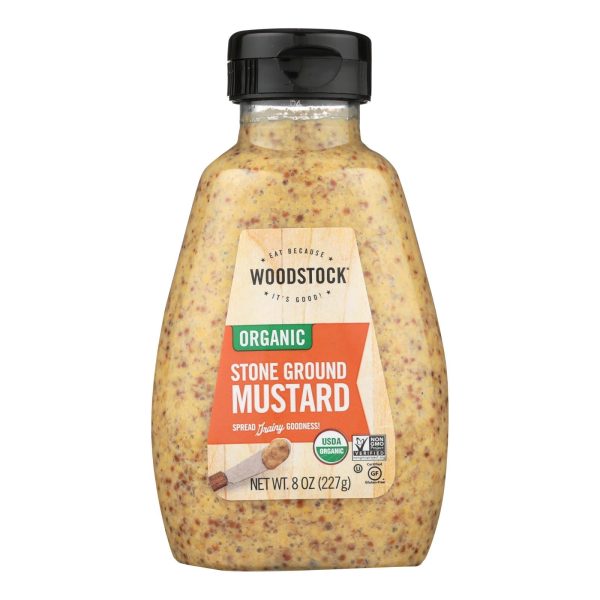 Woodstock Organic Stone Ground Mustard - Case Of 12 - 8 Oz Online Hot Sale