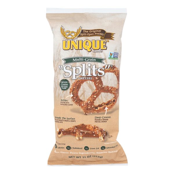 Unique Pretzels - Splits - Multi Grain - Case Of 12 - 11 Oz. Supply