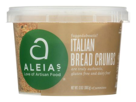 Aleia s - Gluten Free Bread Crumbs - Italian - Case Of 12 - 13 Oz. For Sale