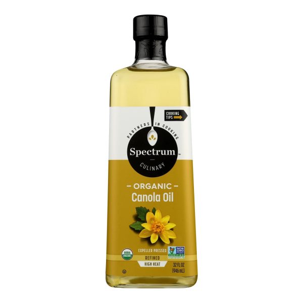 Spectrum Naturals Organic Refined Canola Oil - Case Of 12 - 32 Fl Oz. Online Hot Sale