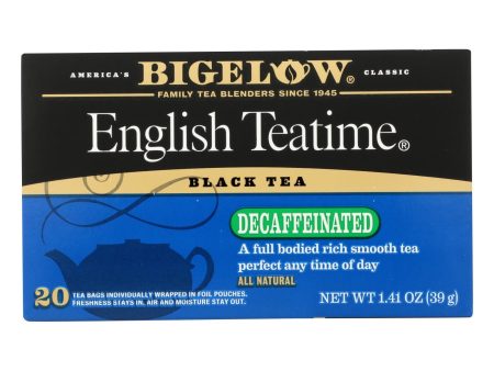 Bigelow Tea English Teatime Decaffeinated Black Tea - Case Of 6 - 20 Bags Discount