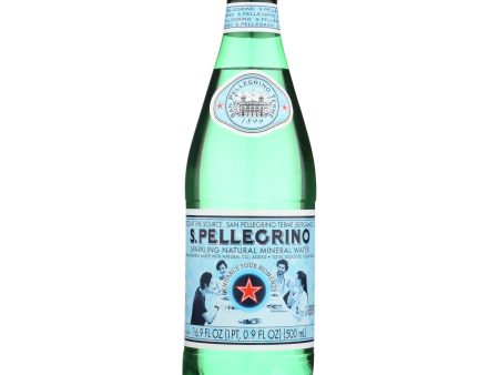 San Pellegrino Sparkling Mineral Water - Natural - Case Of 24 - 0.5 Liter Online now