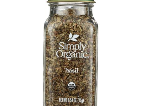 Simply Organic - Basil Organic - Case Of 6 - 0.54 Ounces Online Hot Sale