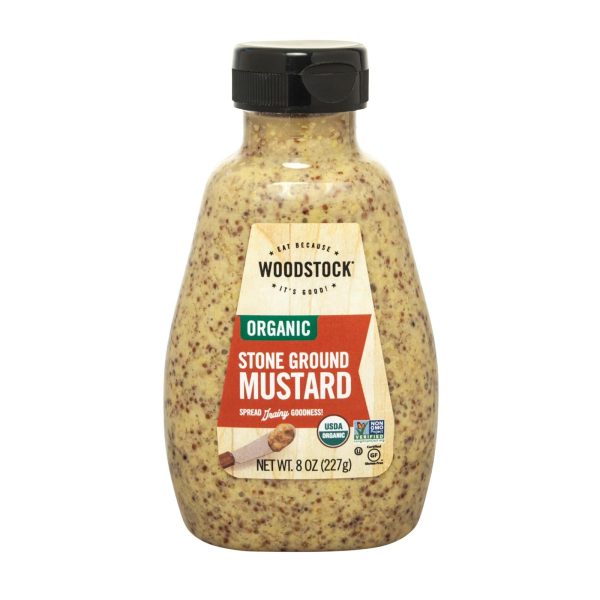 Woodstock Organic Stone Ground Mustard - Case Of 12 - 8 Oz Online Hot Sale