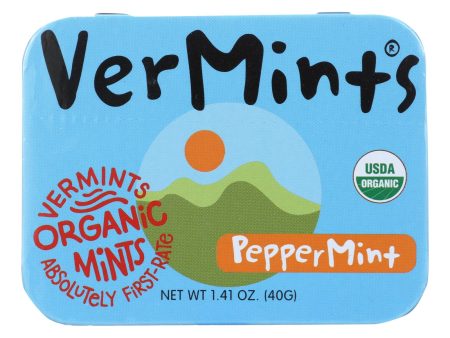 Vermints Breath Mints - All Natural - Peppermint - 1.41 Oz - Case Of 6 Online now