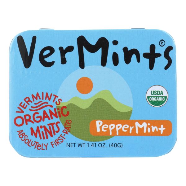 Vermints Breath Mints - All Natural - Peppermint - 1.41 Oz - Case Of 6 Online now