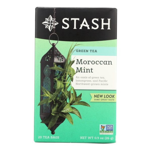 Stash Tea Green Tea - Moroccan Mint - Case Of 6 - 20 Bags on Sale