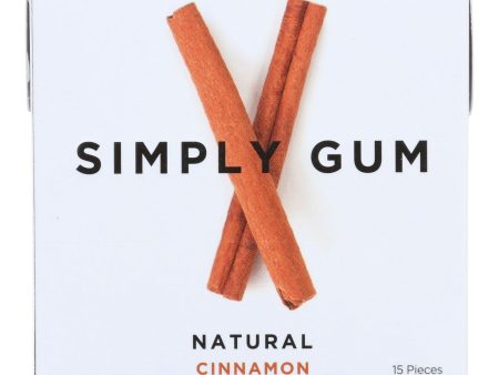 Simply Gum All Natural Gum - Cinnamon - Case Of 12 - 15 Count For Discount