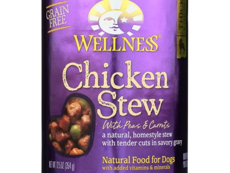 Wellness Pet Products Dog Food - Chicken With Peas And Carrots - Case Of 12 - 12.5 Oz. Online Sale