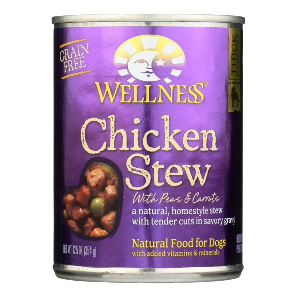 Wellness Pet Products Dog Food - Chicken With Peas And Carrots - Case Of 12 - 12.5 Oz. Online Sale