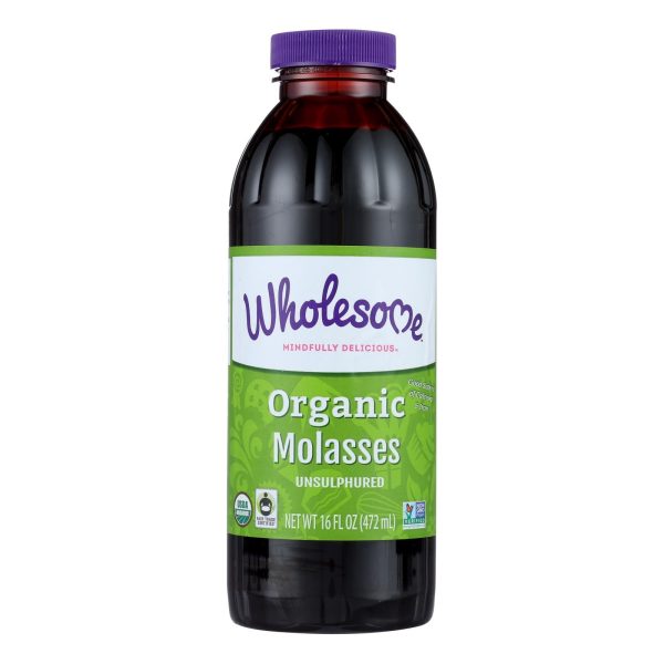 Wholesome Sweeteners Molasses - Organic - Blackstrap - Unsulphured - 16 Oz - Case Of 12 Supply