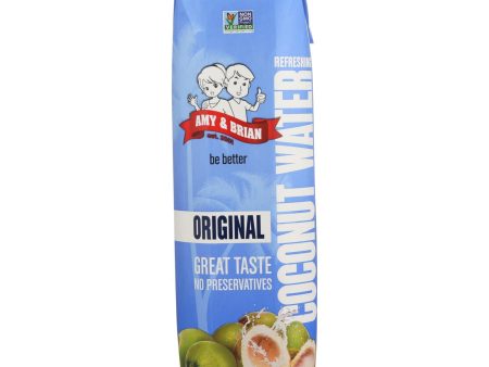 Amy And Brian - Coconut Water - Original - Case Of 6 -33.8 Fl Oz. Online Hot Sale