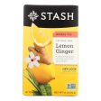 Stash Tea - Herbal - Lemon Ginger - 20 Bags - Case Of 6 For Sale