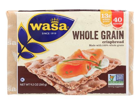 Wasa Crispbread Whole Grain - Flour And Water - Case Of 12 - 9.2 Oz. Online Sale