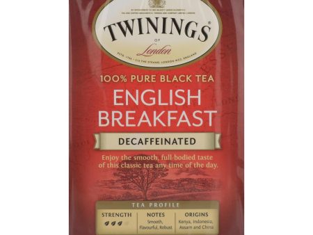 Twinings Tea Breakfast Tea - English Decaffeinated - Case Of 6 - 20 Bags For Sale