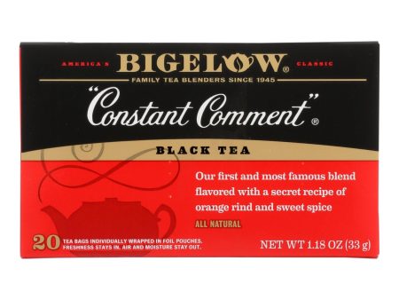 Bigelow Tea Constant Comment Black Tea - Case Of 6 - 20 Bags Supply