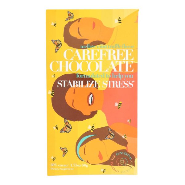 The Functional Chocolate Co - Chocolate Bar Carefree - Case Of 12-1.75 Oz Online Hot Sale