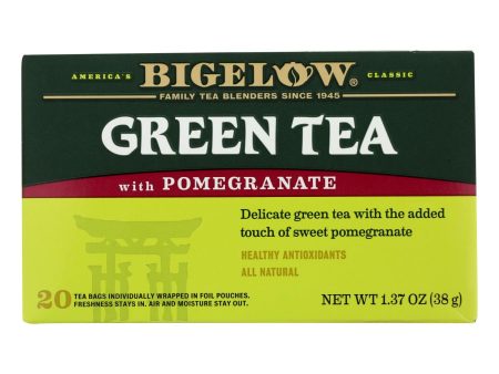 Bigelow Tea Green Tea - With Pomegranate - Case Of 6 - 20 Bag Sale