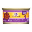 Wellness Pet Products Cat Food - Turkey And Salmon Recipe - Case Of 24 - 3 Oz. Online Hot Sale