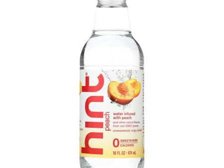 Hint Peach Water - Peach - Case Of 12 - 16 Fl Oz. For Discount