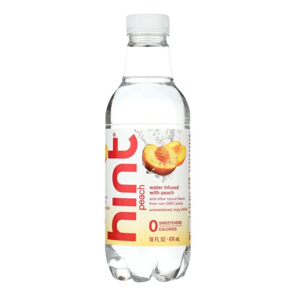 Hint Peach Water - Peach - Case Of 12 - 16 Fl Oz. For Discount