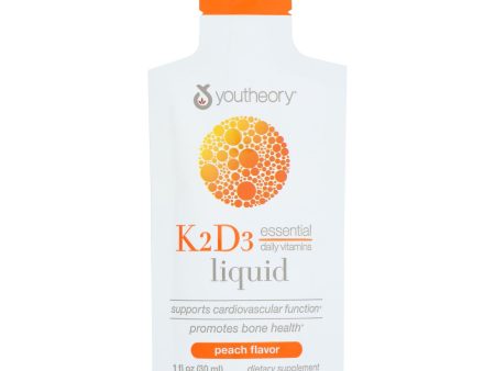 Youtheory - Liquid Vitamin K2d3 Peach - Case Of 12-1 Fluid Ounces Supply