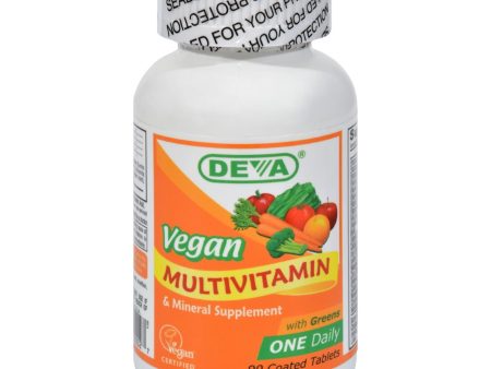 Deva Vegan Vitamins - Multivitamin And Mineral Supplement - 90 Coated Tablets Sale