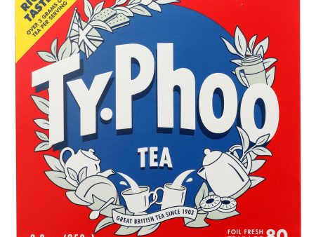 Typhoo Tea - Tea English - Case Of 6 - 80 Bag Hot on Sale