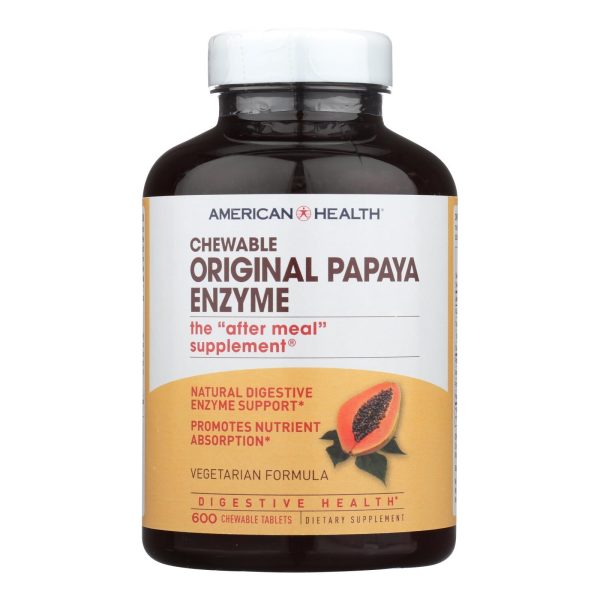 American Health - Original Papaya Enzyme Chewable - 600 Tablets Hot on Sale