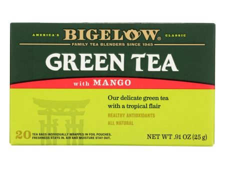 Bigelow Tea Green Tea With Mango - Case Of 6 - 20 Bag Fashion