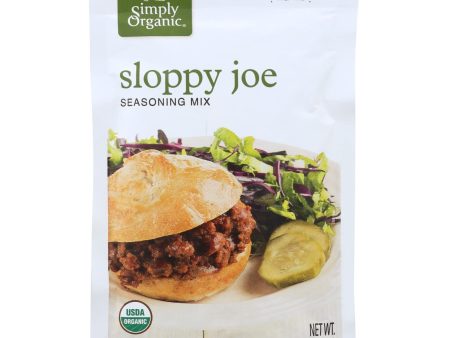 Simply Organic Seasoning Mix - Sloppy Joe - Case Of 12 - 1.41 Oz. Discount