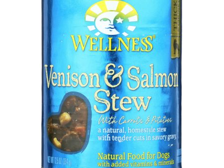 Wellness Pet Products Dog Food - Venison And Salmon With Potatoes And Carrots - Case Of 12 - 12.5 Oz. Online Hot Sale