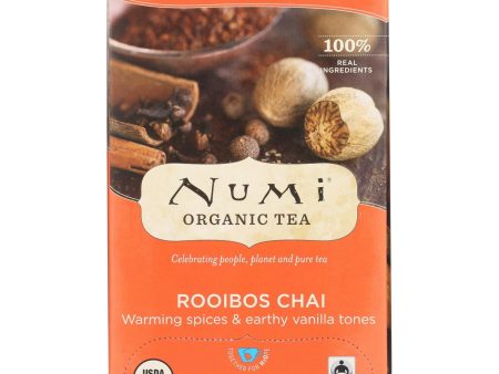 Numi Tea Organic Herbal Tea - Rooibos Chai - Case Of 6 - 18 Bags For Sale