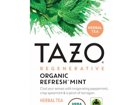 Tazo Tea - Herbal Tea Organic Refresh Mint - Case Of 6-16 Bags For Cheap