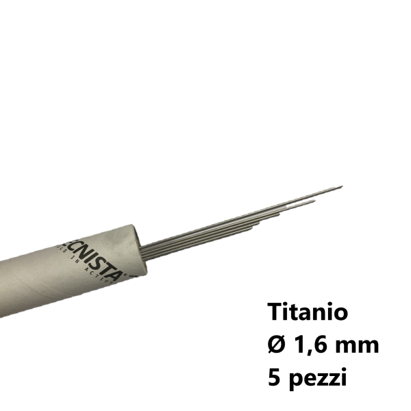 Bacchette in Titanio 5 pz. Saldatura TIG grado 2 Diametro 1,6 e 2,4 mm lunghezza 1mt. Online Sale