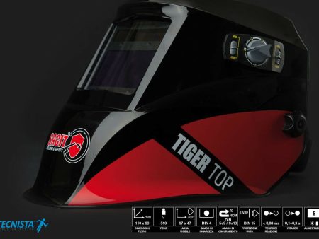 Casco Saldatore Sacit TIGER TOP Celle Solari LCD Oscuramento Rapido TIG MIG MMA Online Sale